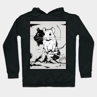 Hamsters Shadow Silhouette Anime Style Collection No. 19 Hoodie